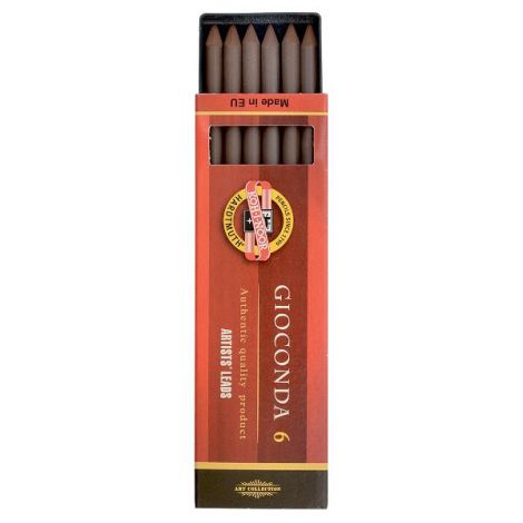 Grafity do ołówków mechanicznych Koh-i-Noor 5.6 mm, 6szt Sepia jasnobrązowa